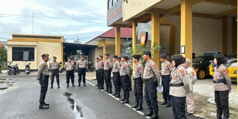 Pimpin Apel Satfung, Kasatsamapta Polresta Palangka Raya Sampaikan Atensi Kapolresta kepada Personel