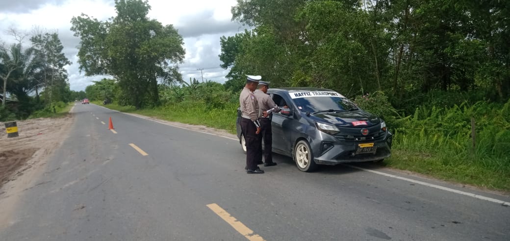 Minimalkan Laka Lantas, Satlantas Polresta Palangka Raya Lakukan Patroli di Area Rawan