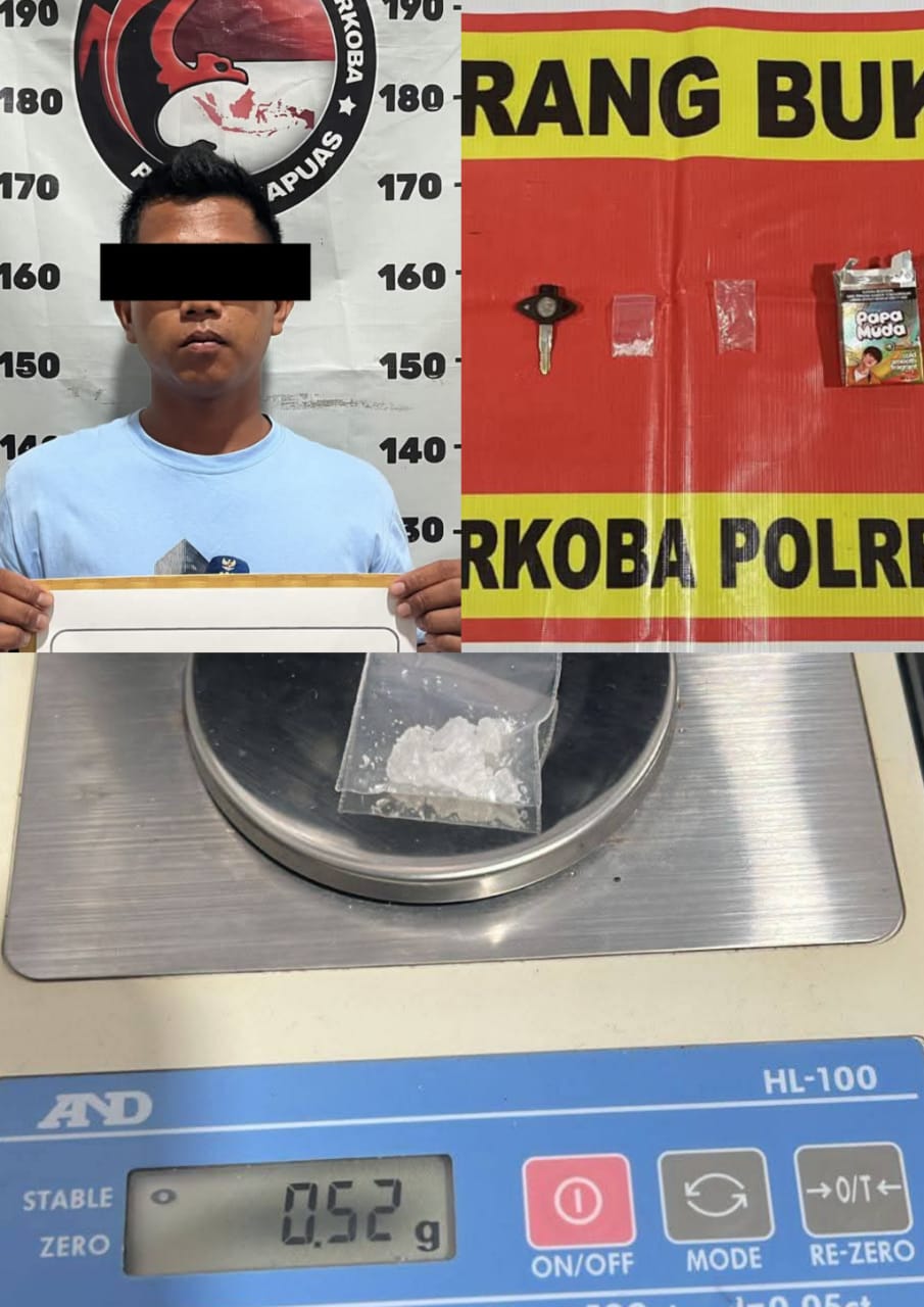 Gerak Cepat, Satresnarkoba Polres Kapuas Tangkap Pengedar Sabu