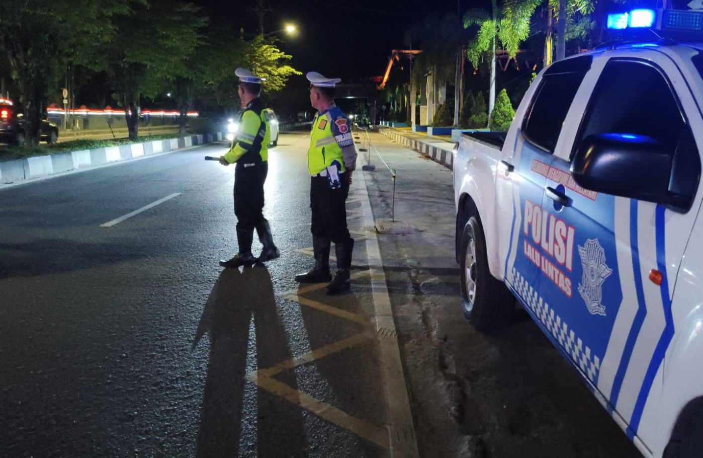 Anggota Satlantas Polresta Palangka Raya Pantau Arus Lalin Cegah Aksi Kejahatan