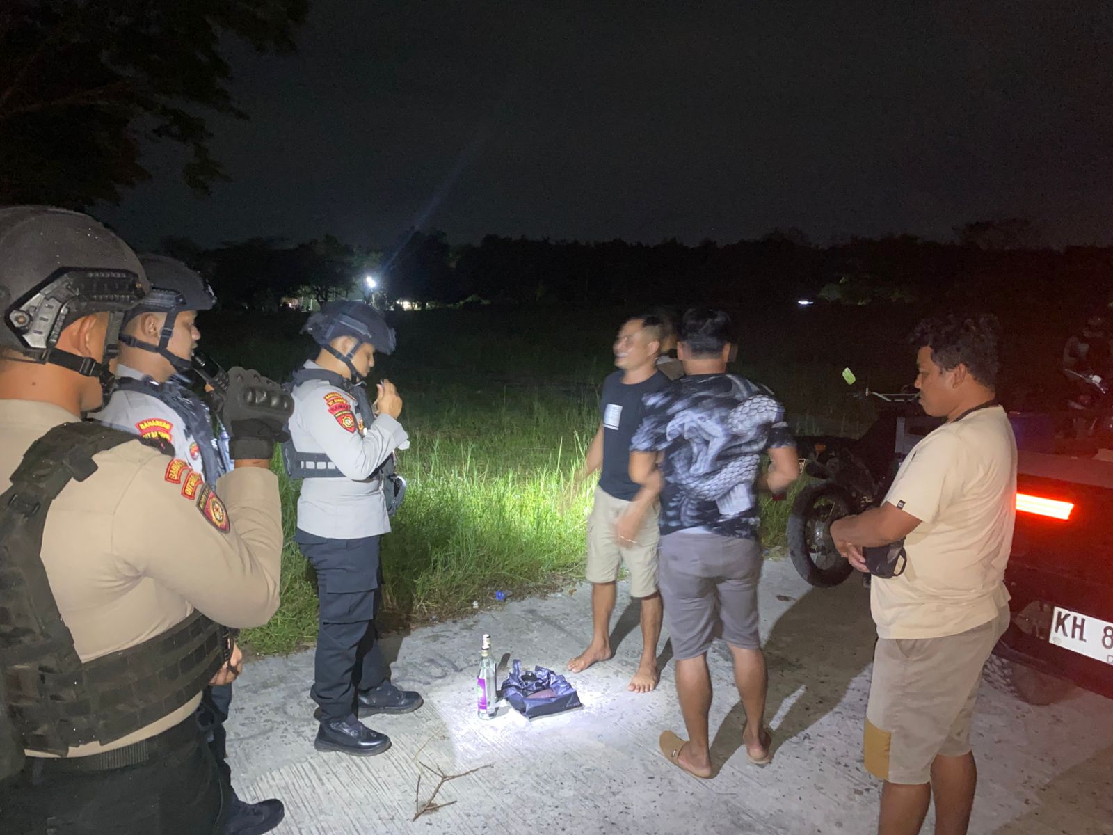 Jaga Keamanan Malam Hari, Unit PPRC Ditsamapta Polda Kalteng Rutin Patroli Harkamtibmas