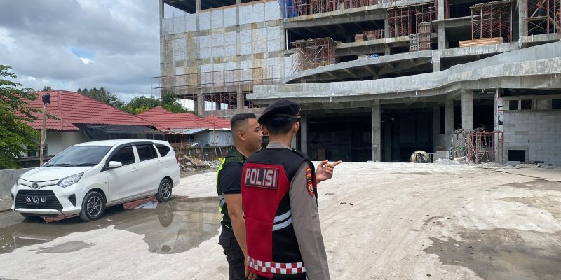 Satsamapta Polresta Palangka Raya Patroli ke Lokasi Pembangunan Duta Mall
