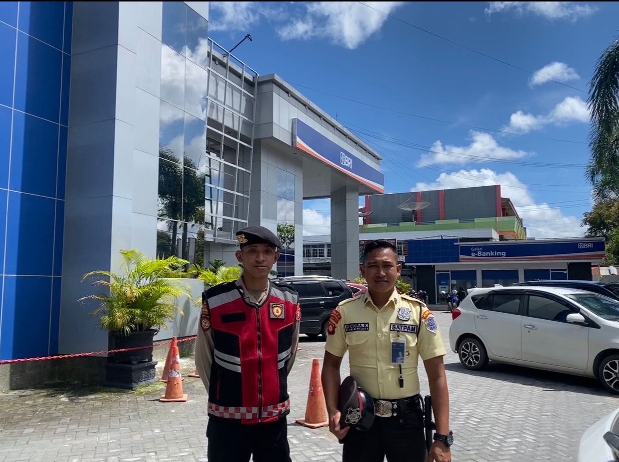 Kantor BRI Cabang Sasaran Satsamapta Polresta Palangka Raya Gelar Patroli