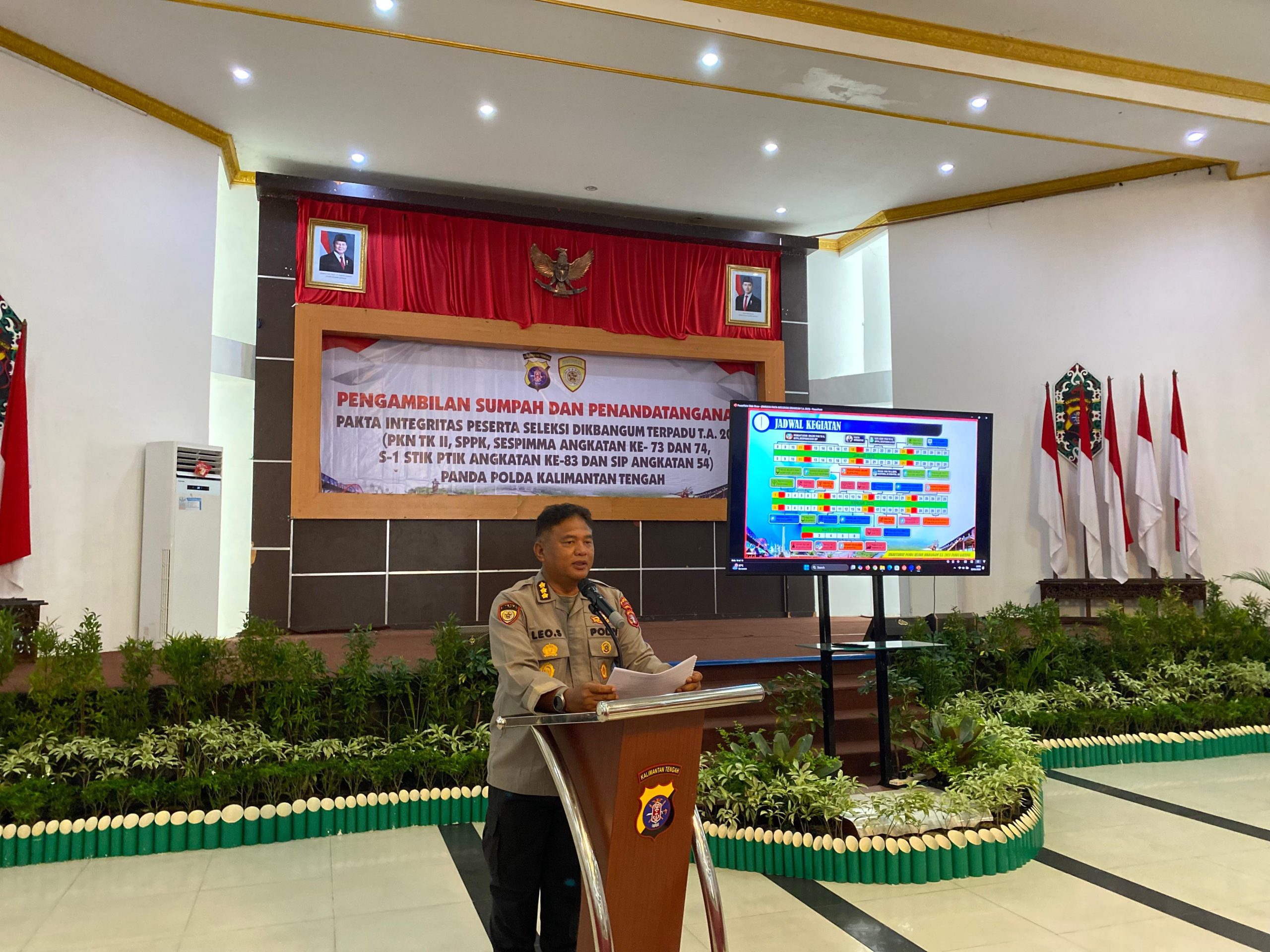 Beri Arahan Kepada 202 Peserta Seleksi Dikbangum, Ini Pesan Yang Disampaikan Karo SDM Polda Kalteng