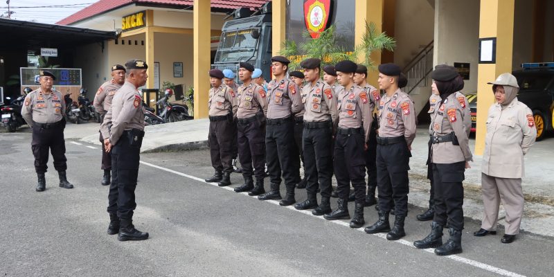 Jaga Soliditas Internal, Polresta Palangka Raya Gelar Apel Satfung saat Pagi Hari