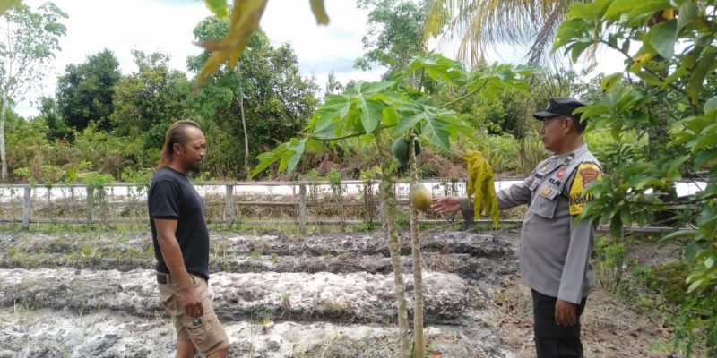 Polsek Rakumpit Rangkul Warga Petuk Barunai untuk Sukseskan Program Ketahanan Pangan