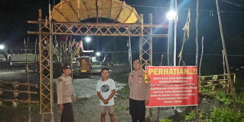 Polsek Bukit Batu Gelar Patroli di Lokasi Tiwah di Tumbang Tahai