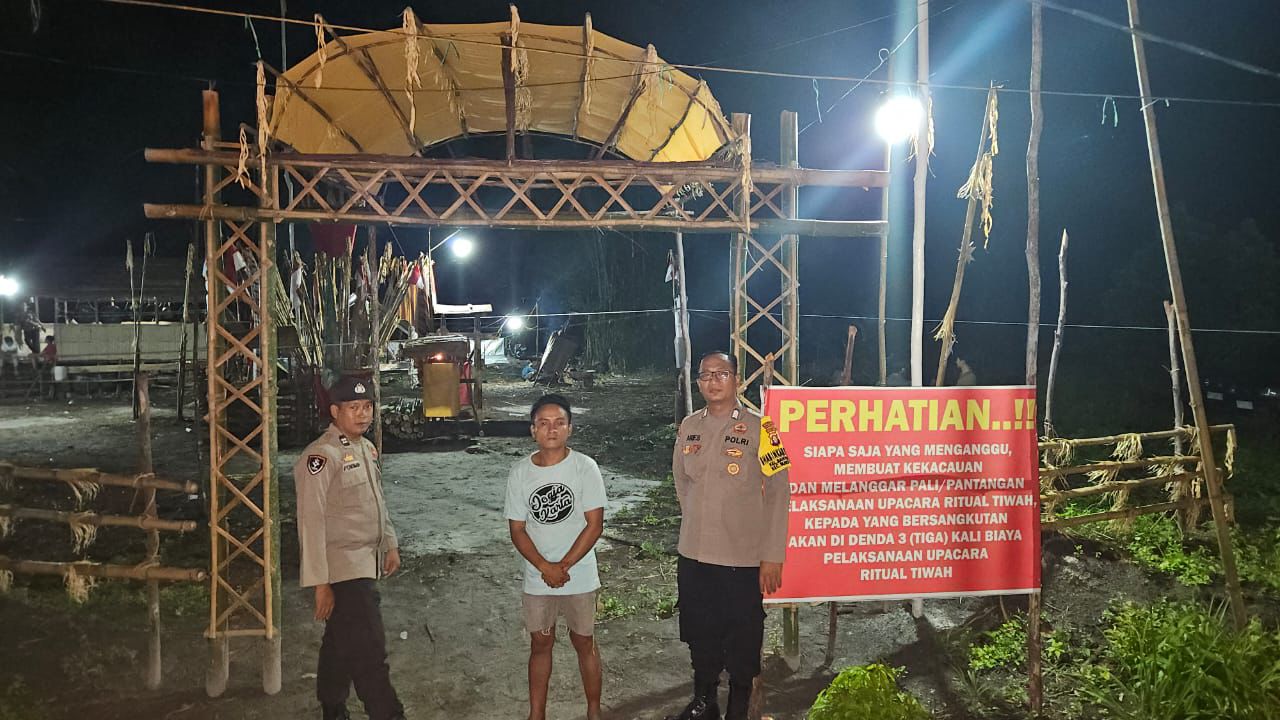 Polsek Bukit Batu Gelar Patroli di Lokasi Tiwah di Tumbang Tahai