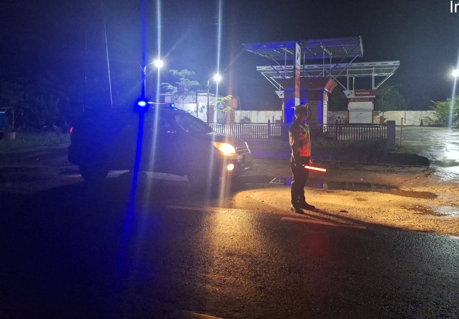 Satlantas Polresta Palangka Raya Sambangi SPBU Tangkiling, Edukasi Keselamatan Berlalu Lintas
