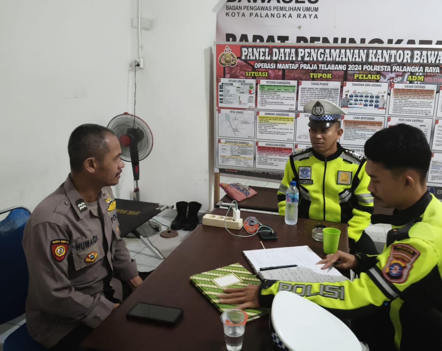 Satlantas Polresta Palangka Raya Pastikan Keamanan Kantor Bawaslu di Tahun Politik
