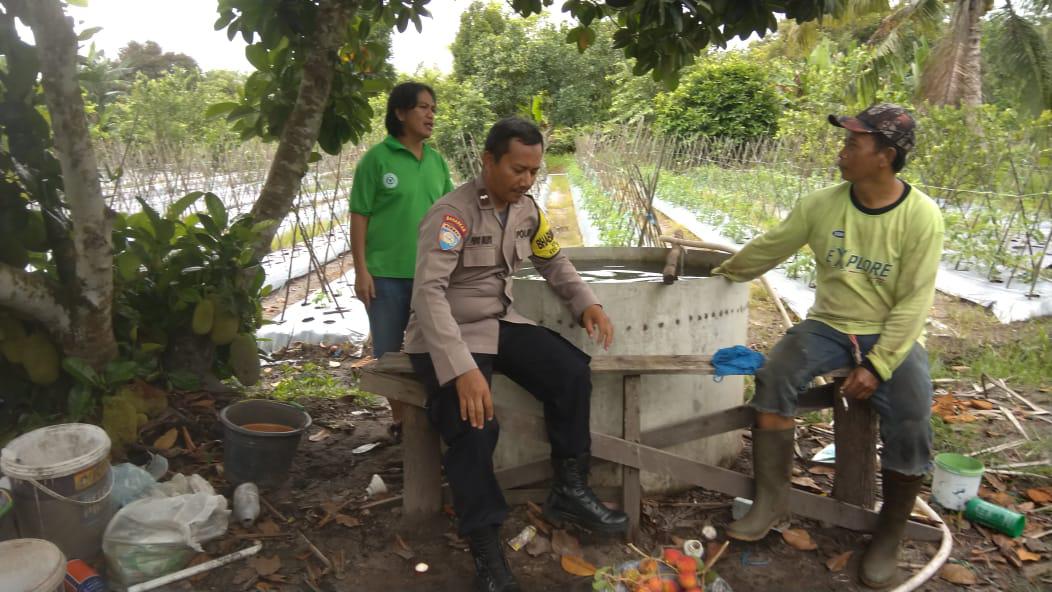 Di Kelurahan Marang, Polsek Bukit Batu Sosialisasikan Asta Cita ke Petani