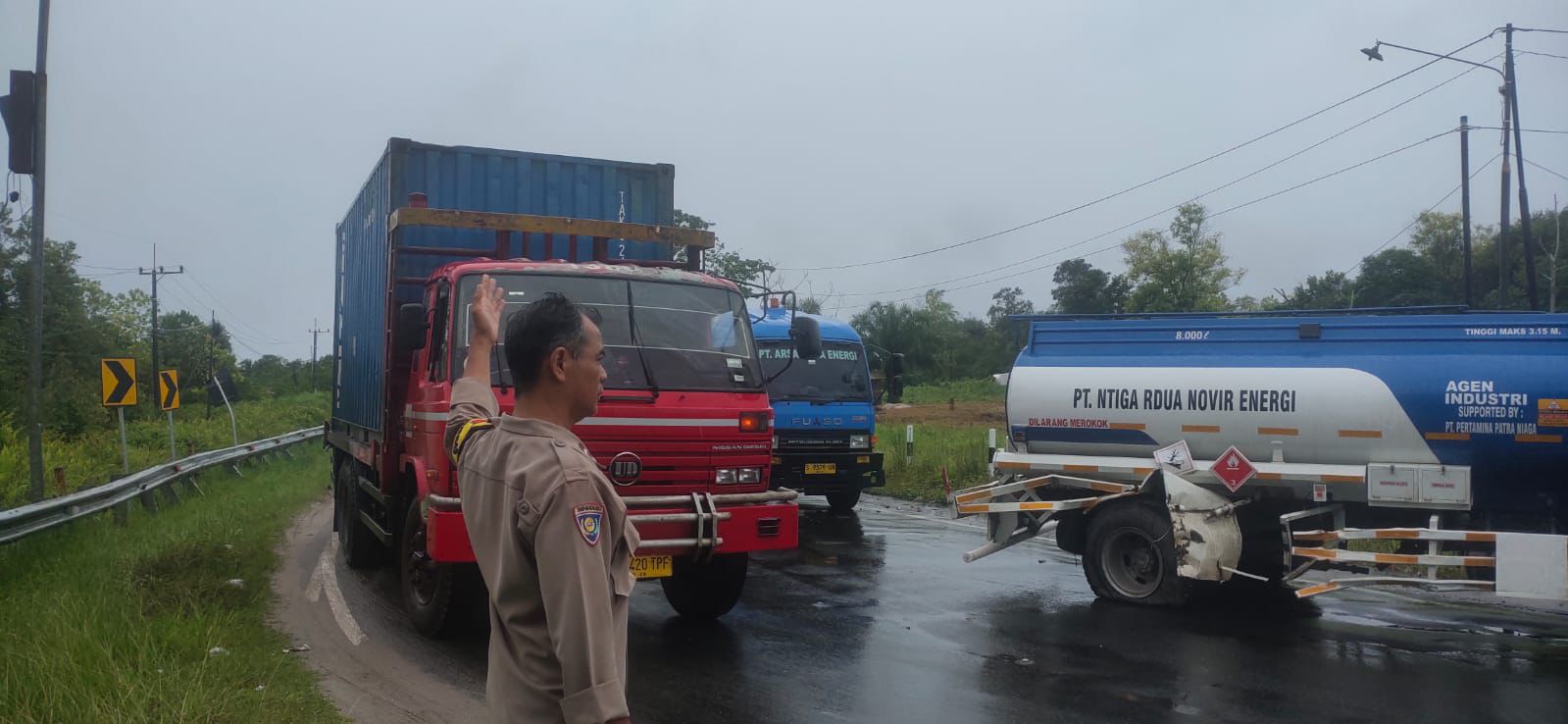 Polsek Sabangau Tangani Laka Lantas di Tikungan S Kalampangan
