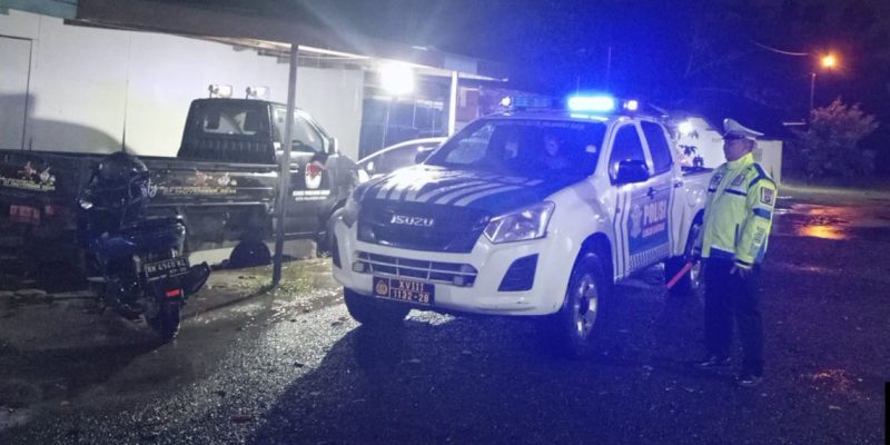 Anggota Satlantas Polresta Palangka Raya Tinjau Keamanan Kantor KPU
