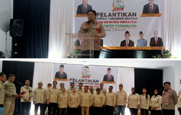 Pelantikan Dewan Pengurus Daerah Tani Merdeka Indonesia Kabupaten Purwakarta.