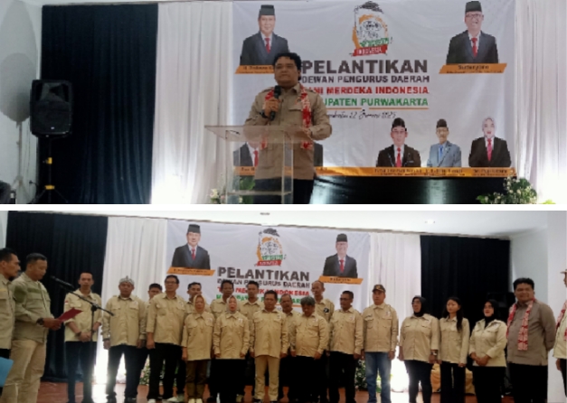 Pelantikan Dewan Pengurus Daerah Tani Merdeka Indonesia Kabupaten Purwakarta.