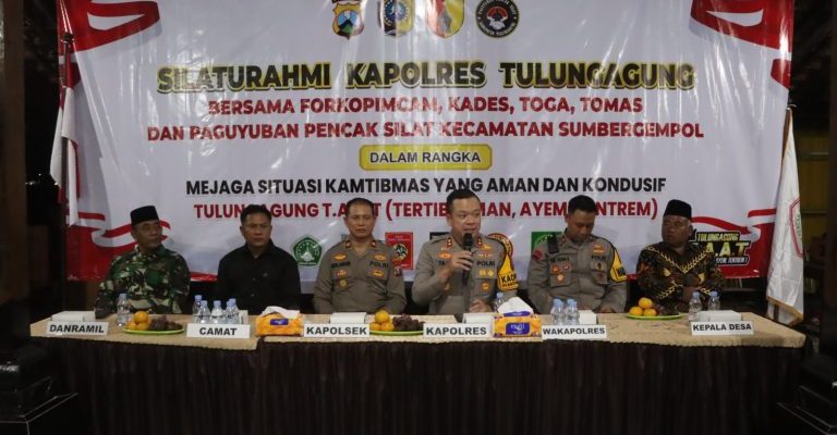 Kapolres Tulungagung Dengan Forkopimcam, Silaturahmi Elemen Masyarakat