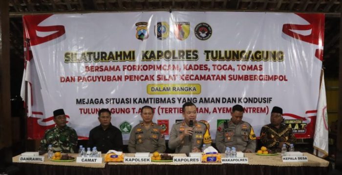 Kapolres Tulungagung Dengan Forkopimcam, Silaturahmi Elemen Masyarakat