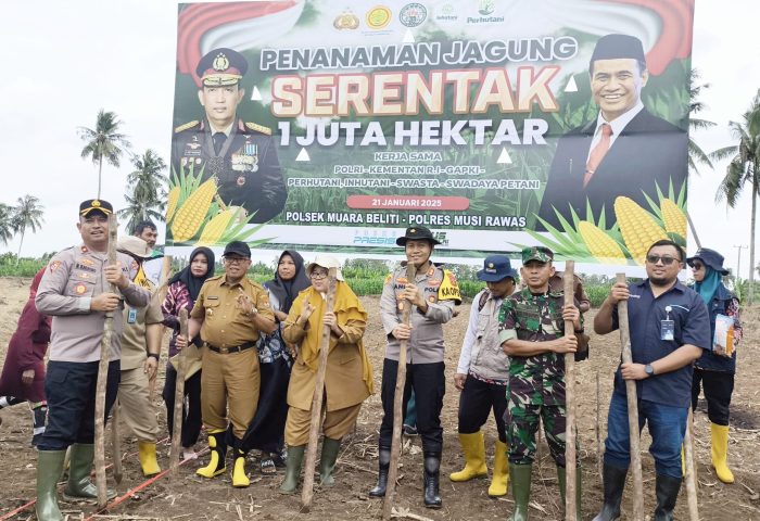 Dorong Kemajuan Bangsa Menuju Swasembada Pangan 2025, Kapolres Musi Rawas Bersama Stakeholders Sukseskan Program Presiden Tanam Jagung Serentak 1 Juta Hektar