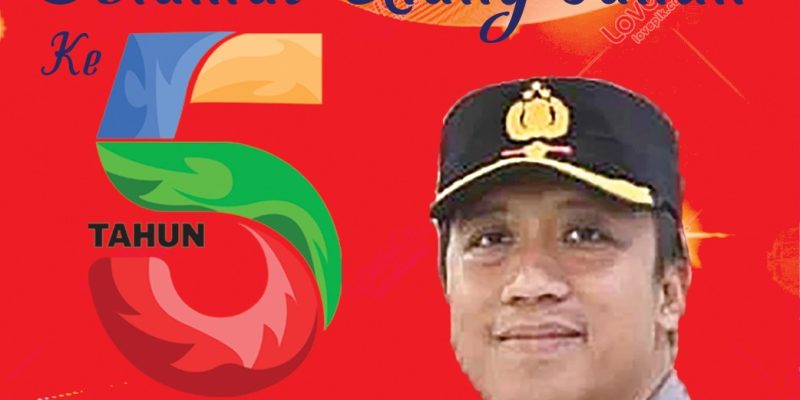 Kompol Rizki Santoso Kapolsek Tegalsari Mengucapkan Selamat HUT Ke – 5 Media Koran Pelopor dan Media Online www.pelopornews.co.id