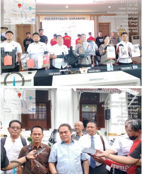 Polrestabes Surabaya Berhasil Bekuk Sekelompok Debt Colector Yang Melakukan Pengeroyokan Terhadap M Yasien (Advokat) di Karang Pilang Surabaya