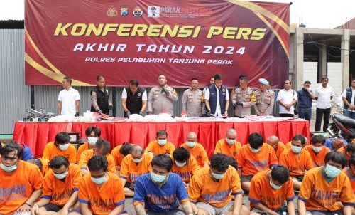 Polres Pelabuhan Tanjung Perak Ungkap 356 Kasus Narkoba Sepanjang 2024, Selamatkan 13.884 Jiwa dari Bahaya Narkotika