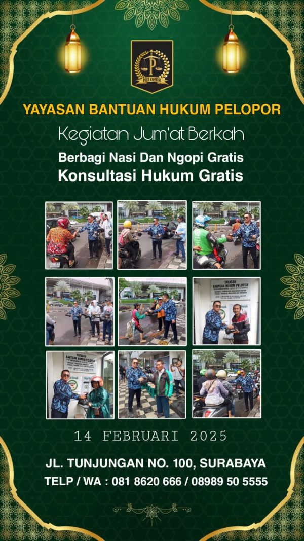Kegiatan Jumat Berkah Yayasan Bantuan Hukum Pelopor 14 Februari 2025