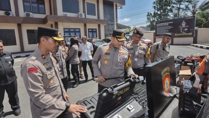 Kapolres Blitar Laksanakan Cek Sarpras Sat Samapta Guna Menjaga Harkamtibmas