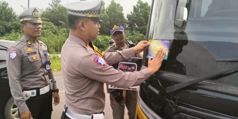 Satlantas Polres Musi Rawas Gelar Ran Check Angkutan Penumpang dan Sosialisasi Tertib Berlalulintas