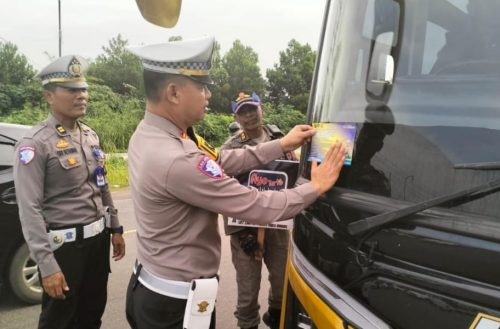 Satlantas Polres Musi Rawas Gelar Ran Check Angkutan Penumpang dan Sosialisasi Tertib Berlalulintas