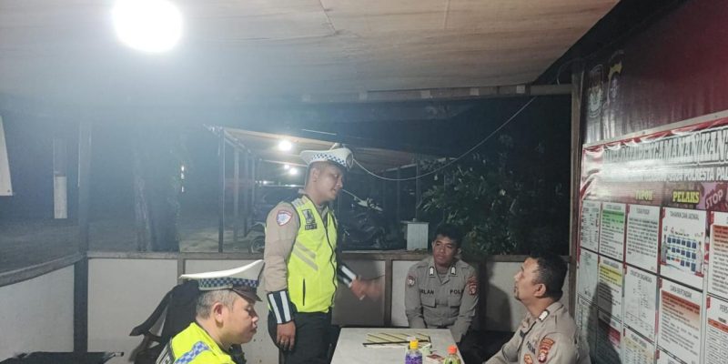 Satlantas Polresta Palangka Raya Tinjau Kegiatan Pengamanan Kantor KPU