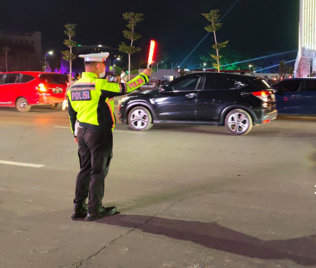Saat Pelaksanaan Panggung Seni Budaya, Satlantas Polresta Palangka Raya Jamin Kamseltibcarlantas
