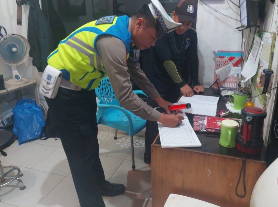 Personel Satlantas Polresta Palangka Raya Sambangi SPBE di Tangkiling