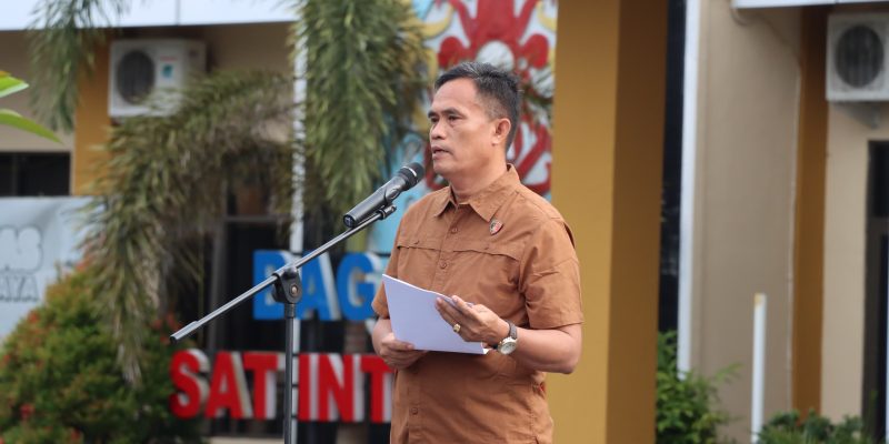 Pimpin Apel Pagi, Kasatresnarkoba Polresta Palangka Raya Ingatkan Patuhi Aturan dan Hindari Pelanggaran