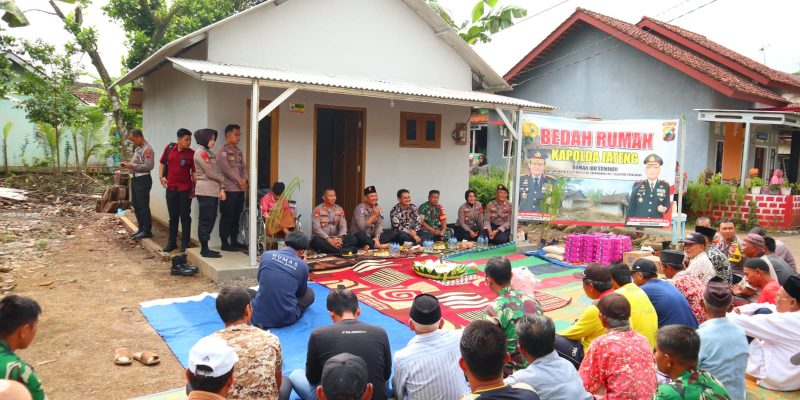Bedah Rumah Mbah Suminah Rampung, Polres Pekalongan Gelar Tasyakuran Bersama Warga