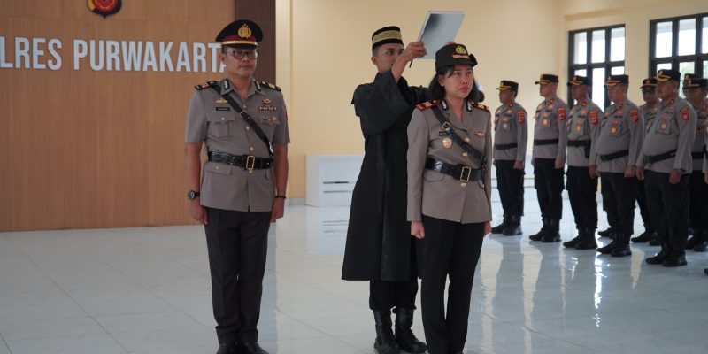 Sertijab AKP Muthia Gantikan AKP Dadang Di Satlantas Polres Purwakarta