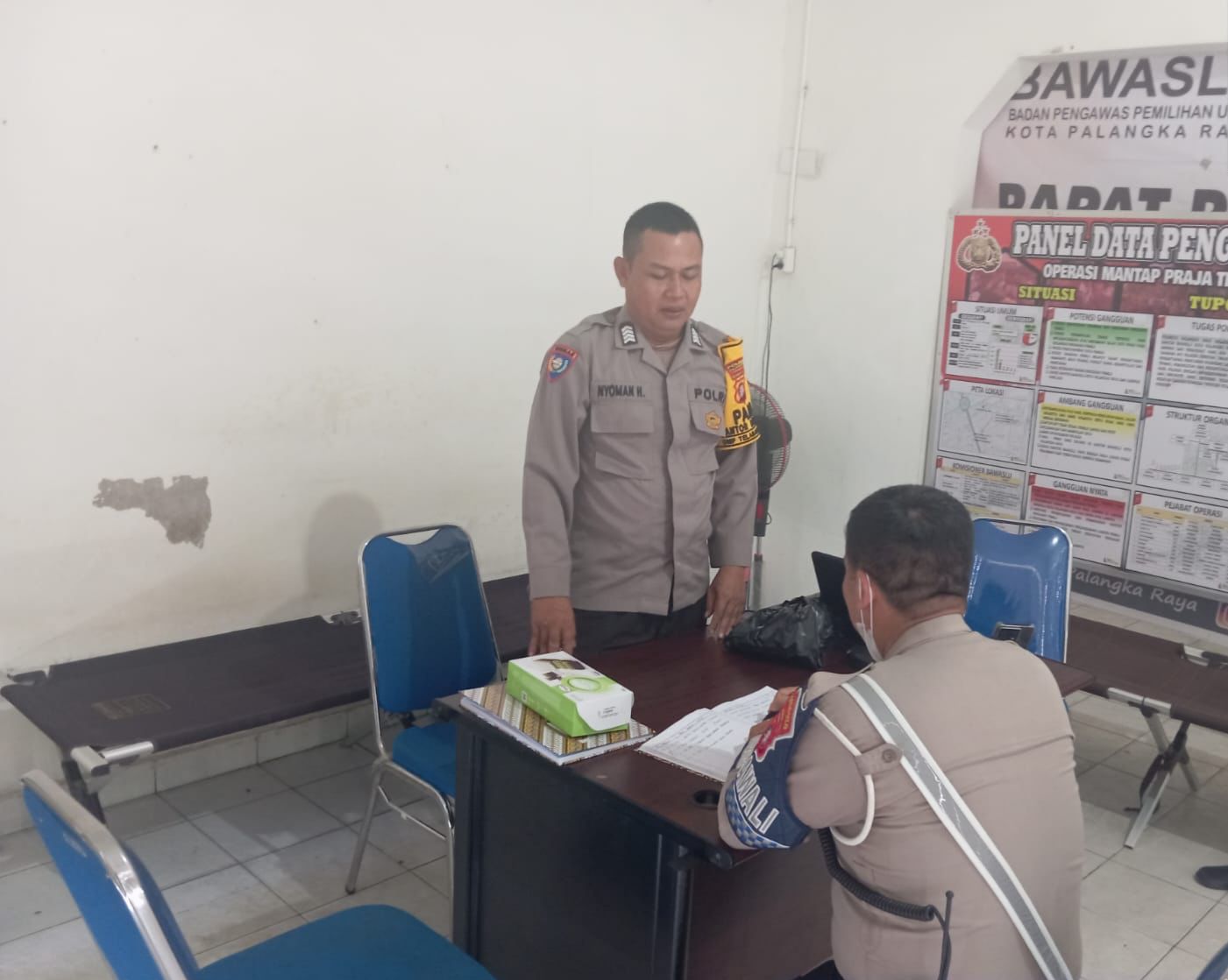 Satlantas Polresta Palangka Raya Pastikan Keamanan dan Datangj Kantor Bawaslu