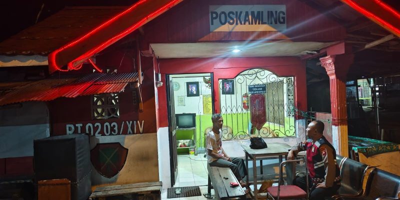 Dukung Fungsi Poskamling, Sat Samapta Polresta Palangka Raya Sambangi Tangkalasa
