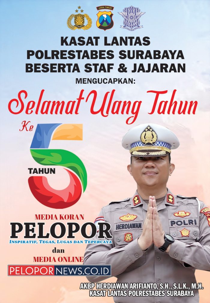 AKBP Herdiawan Arifianto Kasat Lantas Polrestabes Surabaya Mengucapkan Selamat HUT Ke – 5 Media Koran Pelopor dan Media Online www.pelopornews.co.id