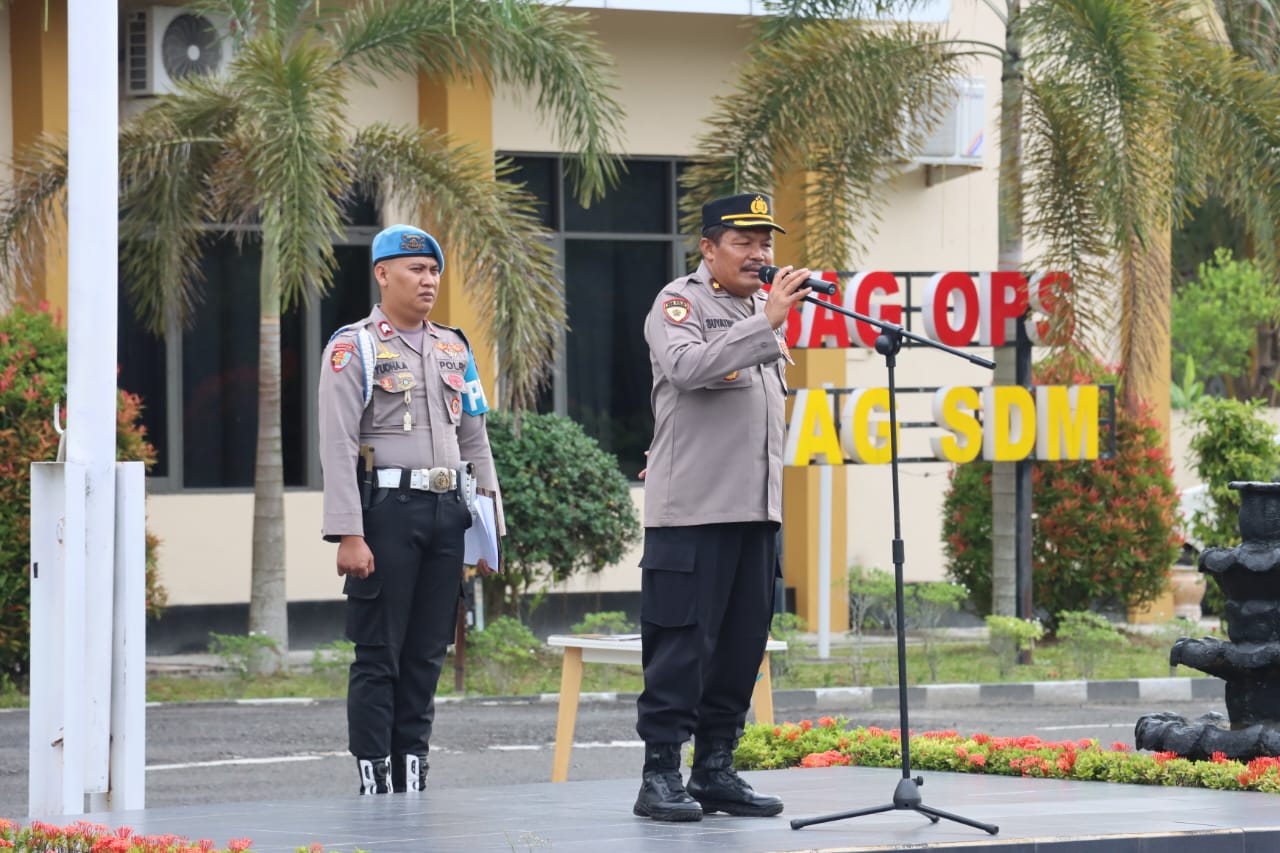 Cegah Adanya Pelanggaran, Kabag SDM Polresta Palangka Raya Beri Wejangan kepada Personel