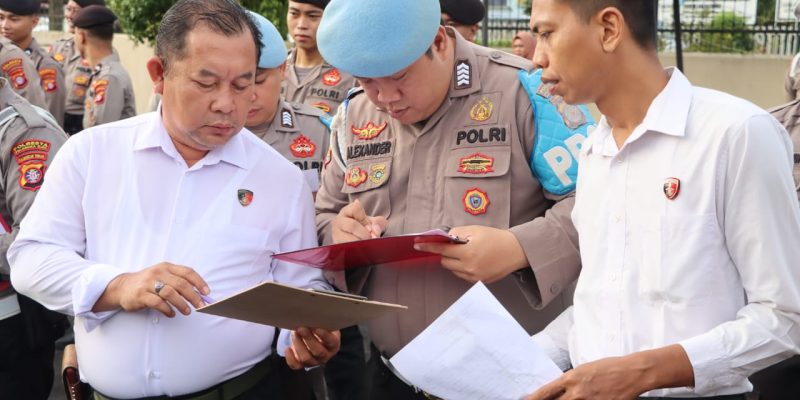 Waspers Apel Pagi, Sipropam Polresta Palangka Raya Cek Absensi Personel Setiap Satfung
