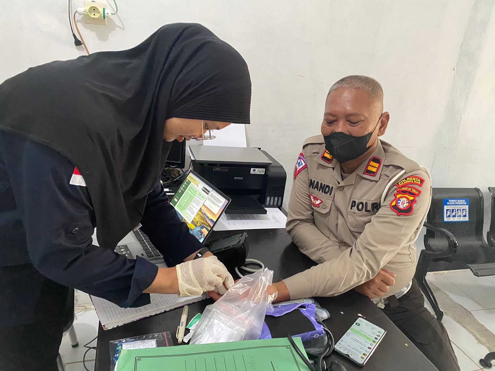 Optimalkan Hasil Tugas, Seksi Dokkes Polresta Palangka Raya Pastikan Kesehatan Personel