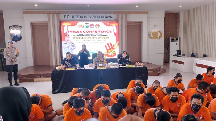 Satresnarkoba Polrestabes Surabaya Kembali Amankan Sabu 1.498,360 Gram dan Ekstasi Sebanyak 10.323 Butir