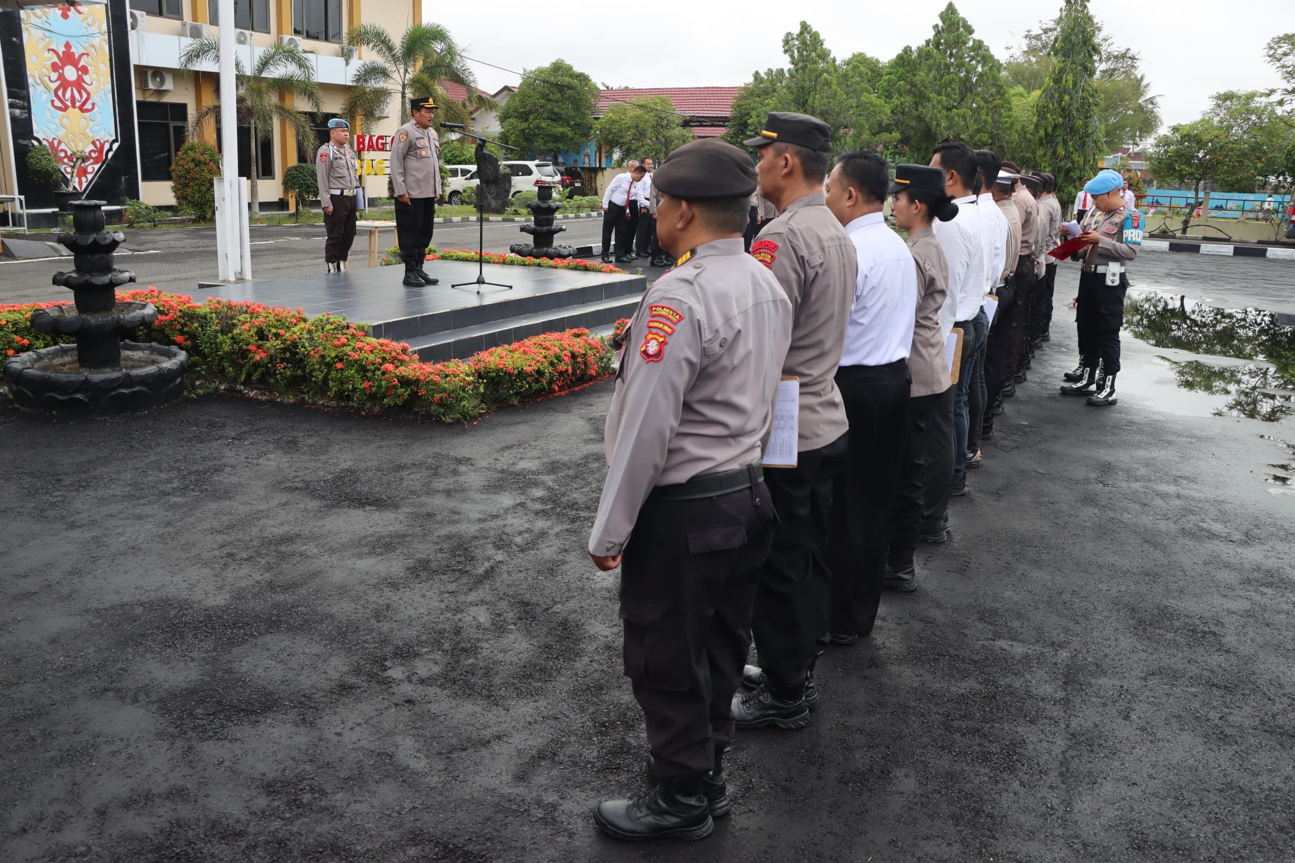 Waspers Apel Pagi, Sipropam Polresta Palangka Raya Cek Absensi Personel dari Setiap Satfung