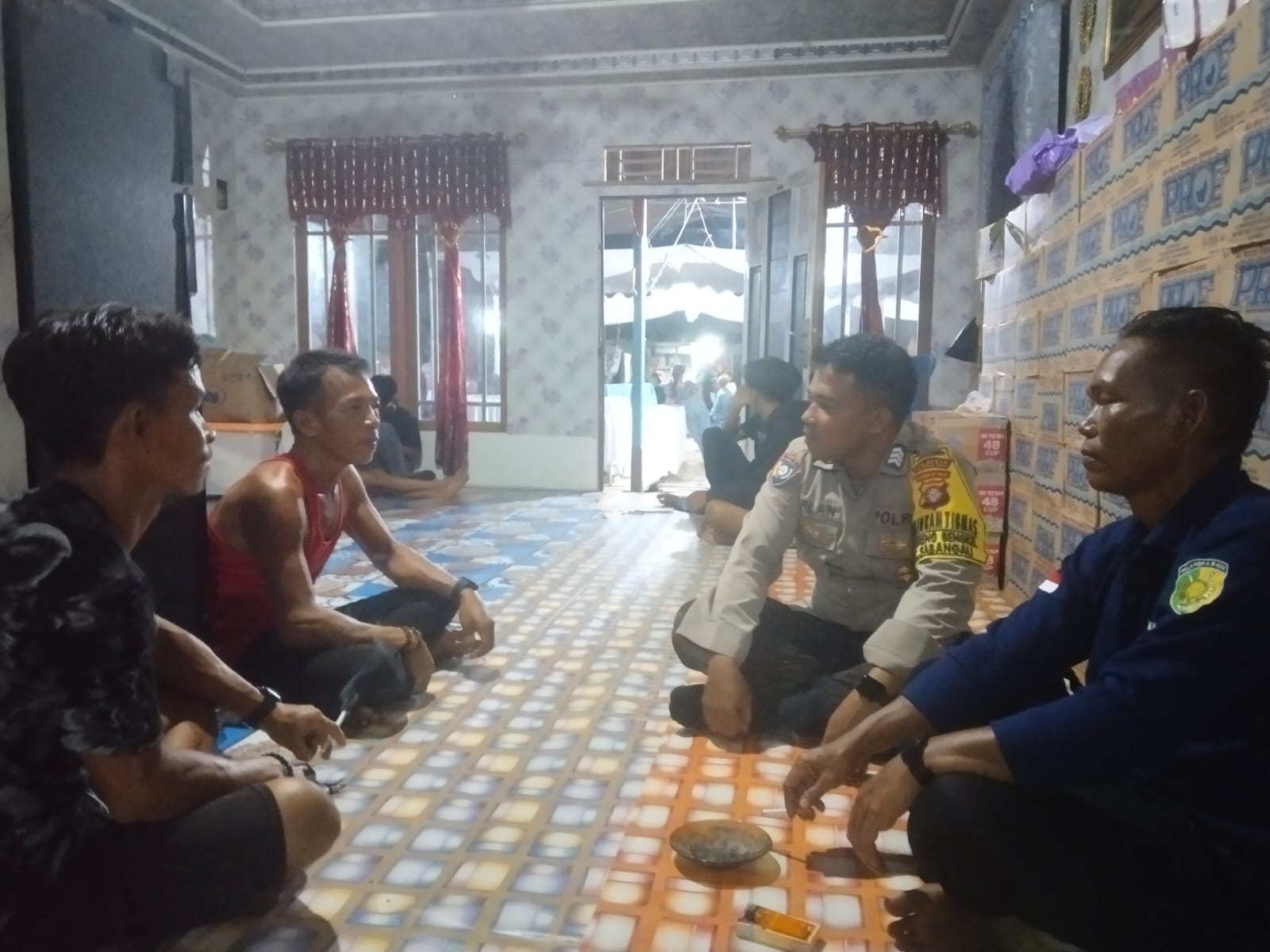 Di Resepsi Pernikahan di Bereng Bengkel, Polsek Sabangau Sampaikan Pesan Kamtibmas