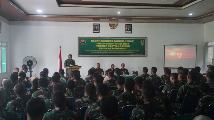 Kodim 0736/Batang Gelar Rapat Anggota Tahunan (RAT) Ke-56 Primer Koperasi Kartika A-10 Batang