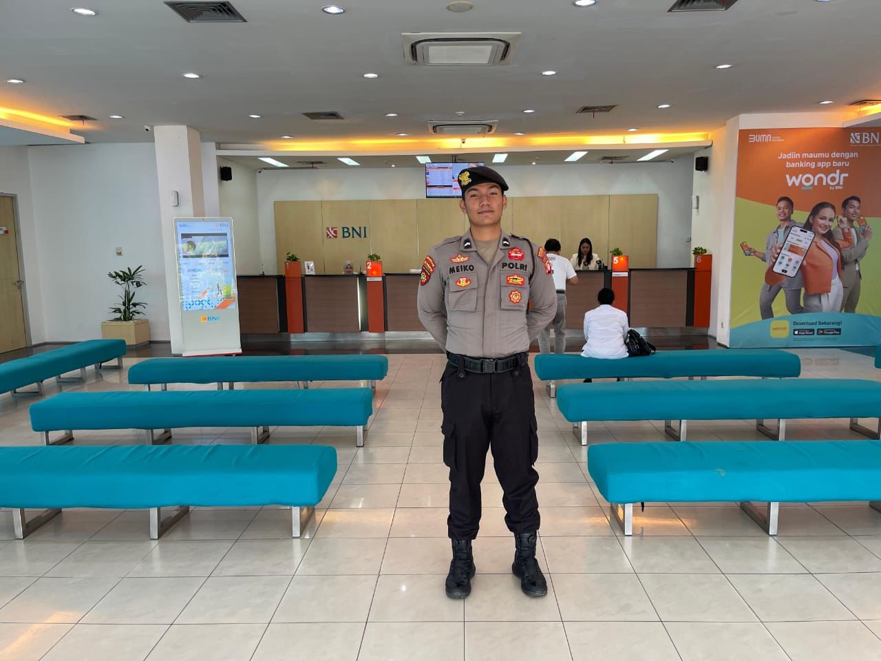 Personel Satpamobvit Polresta Palangka Raya Tingkatkan Pengamanan di Objek Perbankan
