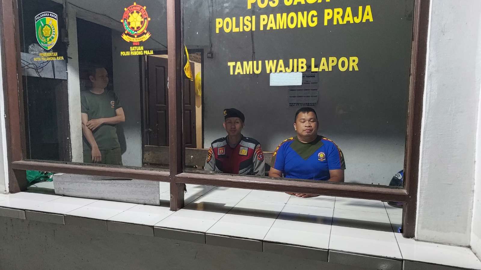 Dukung Pengamanan, Satsamapta Polresta Palangka Raya Kunjungi Pos Jaga Kantor Wali Kota