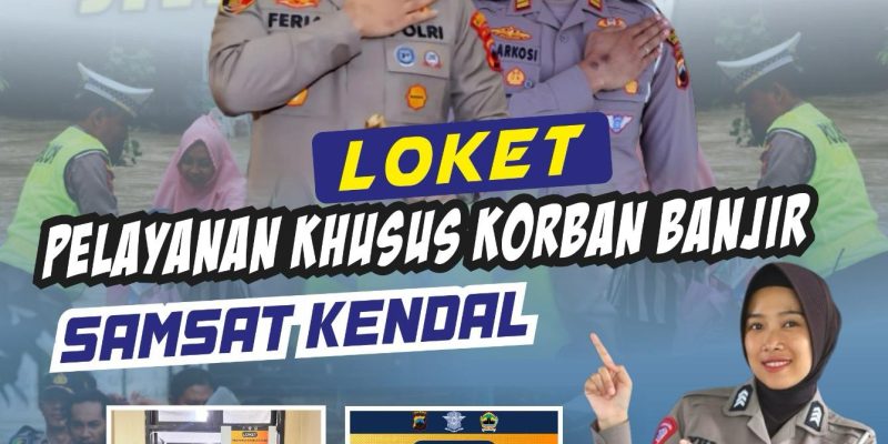 Polres Kendal Buka Loket Khusus Untuk Korban Banjir di Samsat