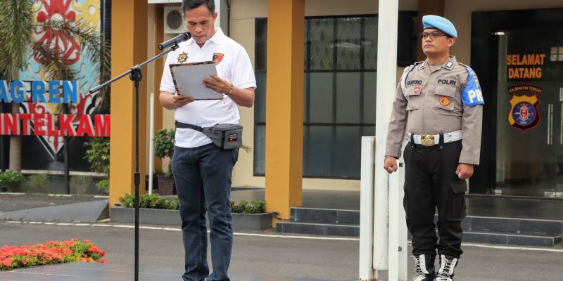 Pimpin Apel Pagi, Kasatresnarkoba Polresta Palangka Raya Ingatkan Jaga Kesehatan Mental dan Jasmani