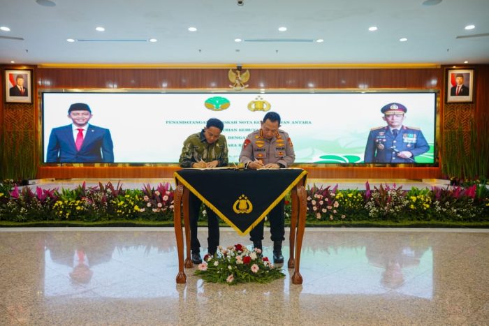 Polri-Kemenhut Tandatangani MoU, Komitmen Jaga Hutan Indonesia Dengan Penegakan Hukum